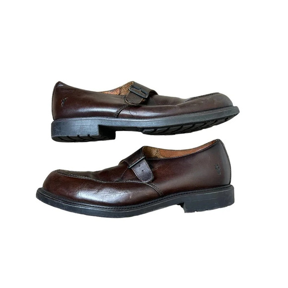 FRYE Frasier Monk Strap Brown Leather Oxford Loafers Men’s 11 main image 13